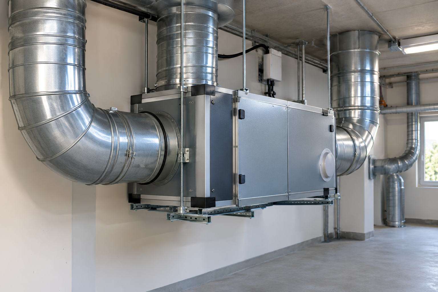 Réseau de ventilation mécanique et groupe d’extraction